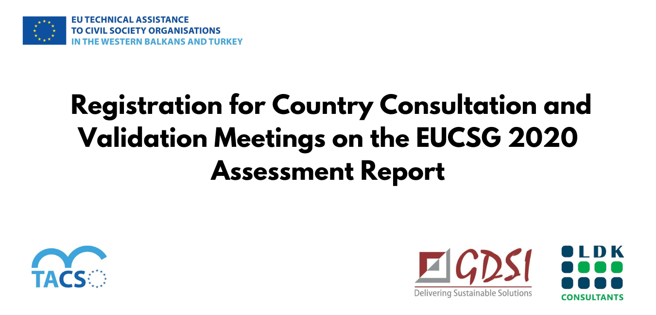 Registration for Country Consultation and Validation Meetings on the EUCSG 2020 Assessment Report is now open
