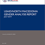 GENDER ANALYSIS REPORT – JULY 2019 – USAID – NORTH MACEDONIA